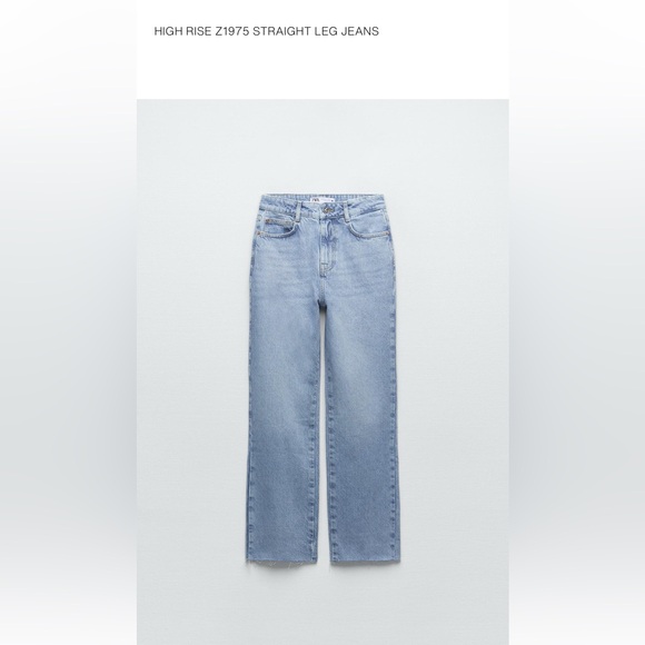 Zara Denim - High Rise Z1975 Straight Leg Jean size 8